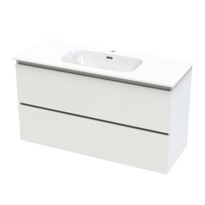 Pinnacle Aura 1200 Double Drawer Wall Vanity