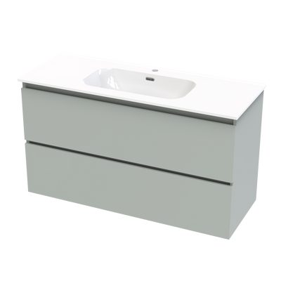 Pinnacle Aura 1200 Double Drawer Wall Vanity