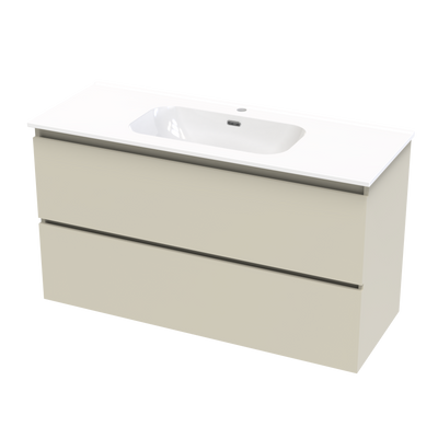 Pinnacle Aura 1200 Double Drawer Wall Vanity