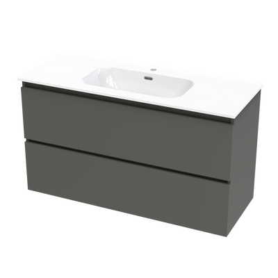 Pinnacle Aura 1200 Double Drawer Wall Vanity