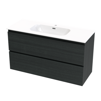 Pinnacle Aura 1200 Double Drawer Wall Vanity