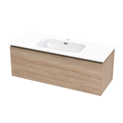 Pinnacle Aura 1200 Single Drawer Wall Vanity