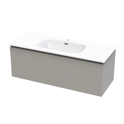 Pinnacle Aura 1200 Single Drawer Wall Vanity