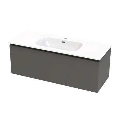 Pinnacle Aura 1200 Single Drawer Wall Vanity