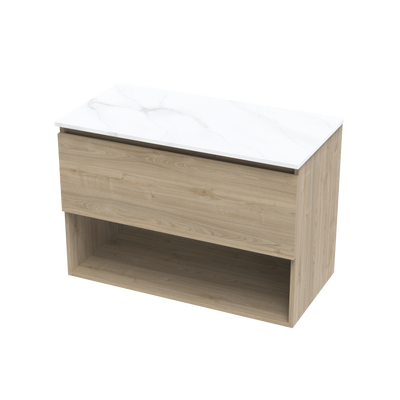 Pinnacle Pro Arctic 900 Drawer Open Wall Vanity