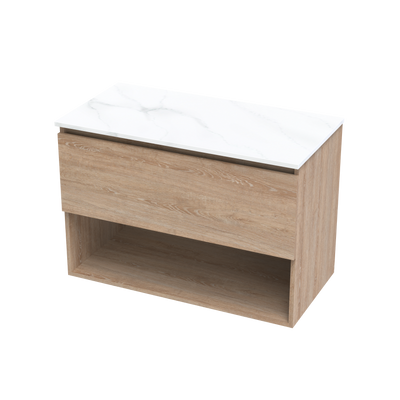 Pinnacle Pro Arctic 900 Drawer Open Wall Vanity