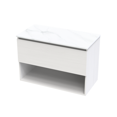 Pinnacle Pro Arctic 900 Drawer Open Wall Vanity