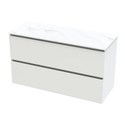 Pinnacle Pro Arctic 1200 Double Drawer Wall Vanity