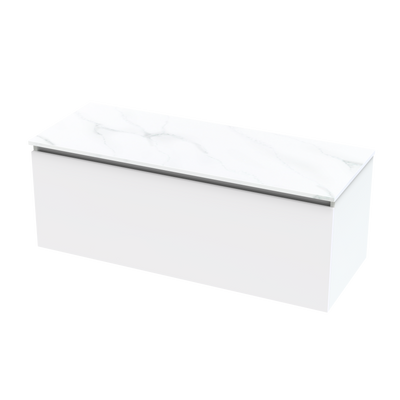 Pinnacle Pro Arctic 1200 Double Bowl Single Drawer Wall Vanity