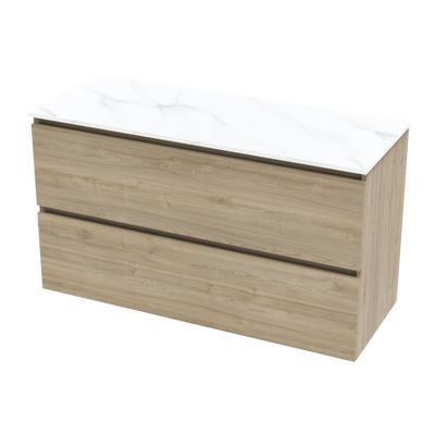 Pinnacle Pro Arctic 1200 Double Bowl Double Drawer Wall Vanity