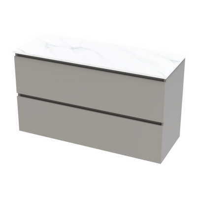 Pinnacle Pro Arctic 1200 Double Bowl Double Drawer Wall Vanity