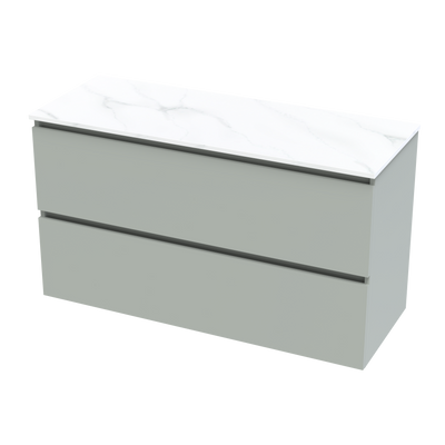 Pinnacle Pro Arctic 1200 Double Bowl Double Drawer Wall Vanity