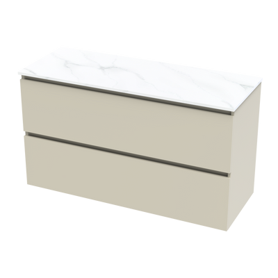 Pinnacle Pro Arctic 1200 Double Bowl Double Drawer Wall Vanity