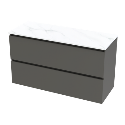 Pinnacle Pro Arctic 1200 Double Bowl Double Drawer Wall Vanity