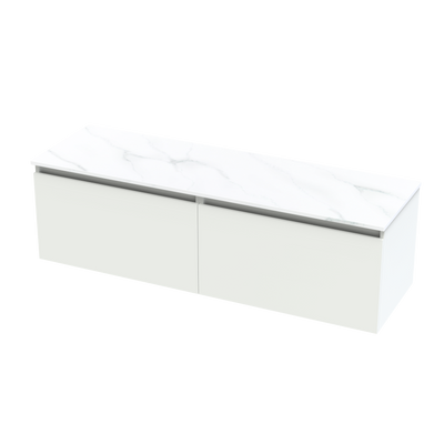 Pinnacle Pro Arctic 1500 Double Bowl Single Drawer Wall Vanity