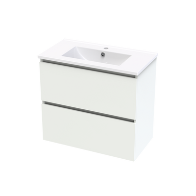 Pinnacle Slim Double Drawer 750mm Wall Hung Vanity