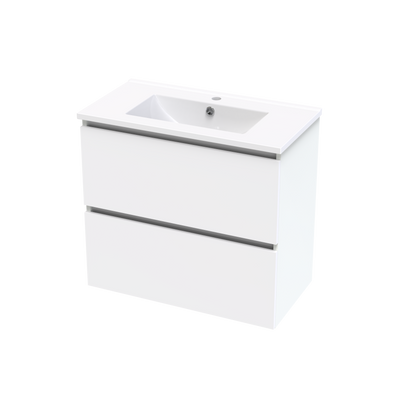 Pinnacle Slim Double Drawer 750mm Wall Hung Vanity