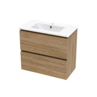 Pinnacle Slim Double Drawer 750mm Wall Hung Vanity