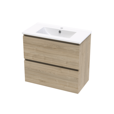 Pinnacle Slim Double Drawer 750mm Wall Hung Vanity