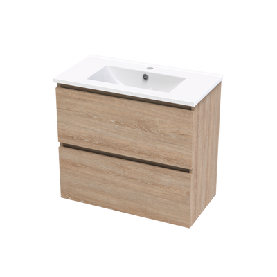 Pinnacle Slim Double Drawer 750mm Wall Hung Vanity