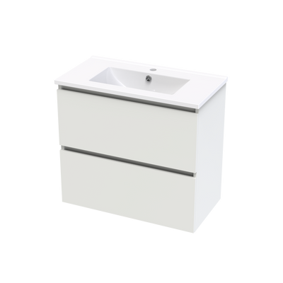 Pinnacle Slim Double Drawer 750mm Wall Hung Vanity