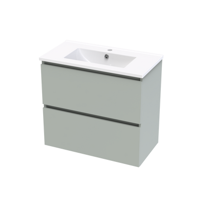 Pinnacle Slim Double Drawer 750mm Wall Hung Vanity