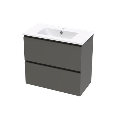 Pinnacle Slim Double Drawer 750mm Wall Hung Vanity