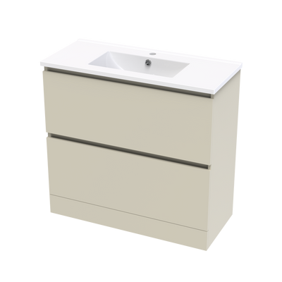 Pinnacle Slim 900 Double Drawer Floor Vanity