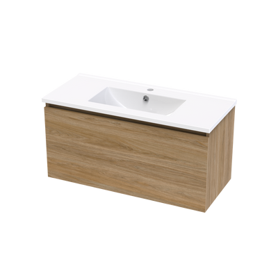 Pinnacle Slim 900 Single Drawer Wall Vanity