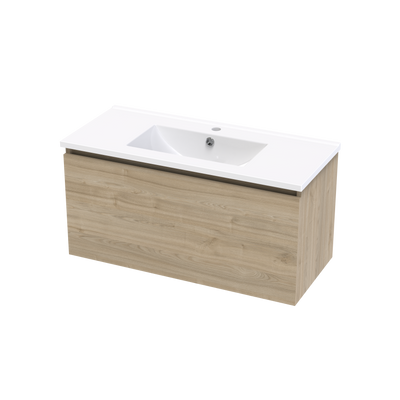 Pinnacle Slim 900 Single Drawer Wall Vanity