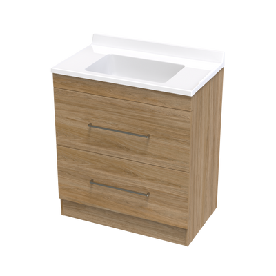 Cashmere Statesman 750 Double Drawer Floor Vanity