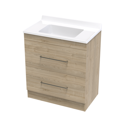 Cashmere Statesman 750 Double Drawer Floor Vanity