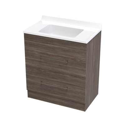 Cashmere Statesman 750 Double Drawer Floor Vanity