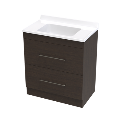 Cashmere Statesman 750 Double Drawer Floor Vanity