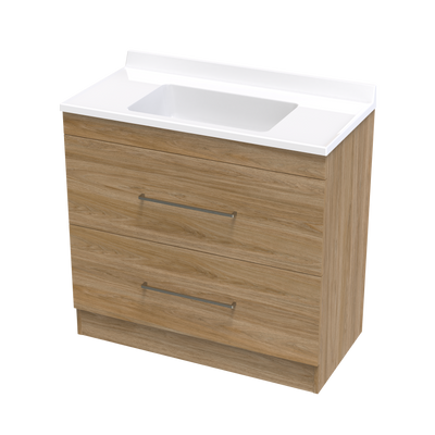 Cashmere Statesman 900 Double Drawer Floor Vanity