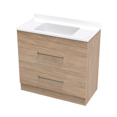 Cashmere Statesman 900 Double Drawer Floor Vanity