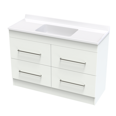 Cashmere Statesman 1200 4 Drawer Floor Vanity