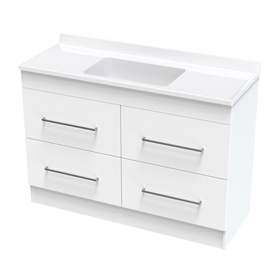 Cashmere Statesman 1200 4 Drawer Floor Vanity