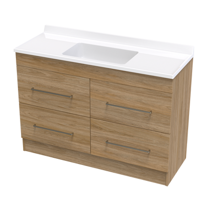 Cashmere Statesman 1200 4 Drawer Floor Vanity