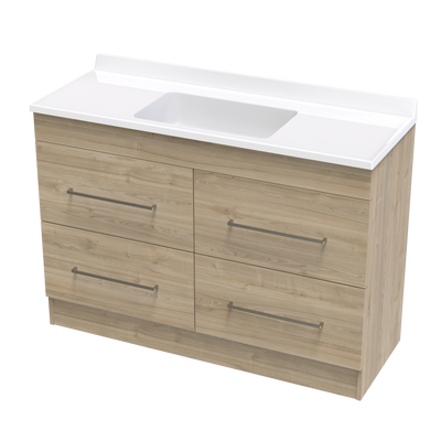 Cashmere Statesman 1200 4 Drawer Floor Vanity