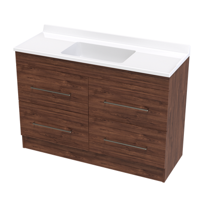 Cashmere Statesman 1200 4 Drawer Floor Vanity