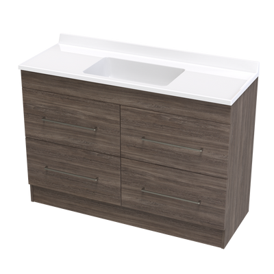 Cashmere Statesman 1200 4 Drawer Floor Vanity