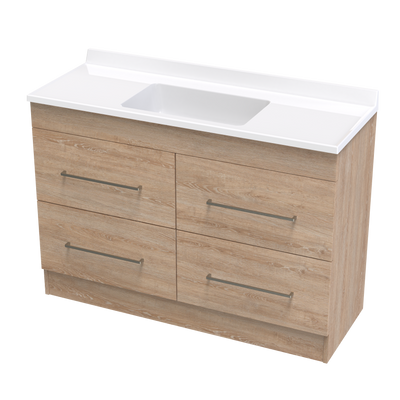 Cashmere Statesman 1200 4 Drawer Floor Vanity