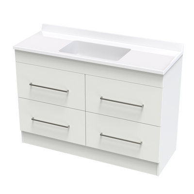 Cashmere Statesman 1200 4 Drawer Floor Vanity