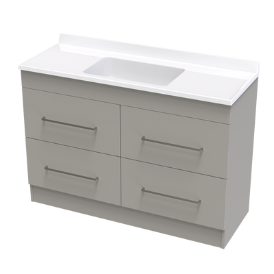 Cashmere Statesman 1200 4 Drawer Floor Vanity