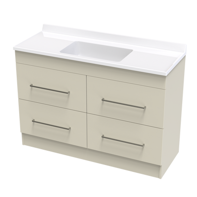 Cashmere Statesman 1200 4 Drawer Floor Vanity