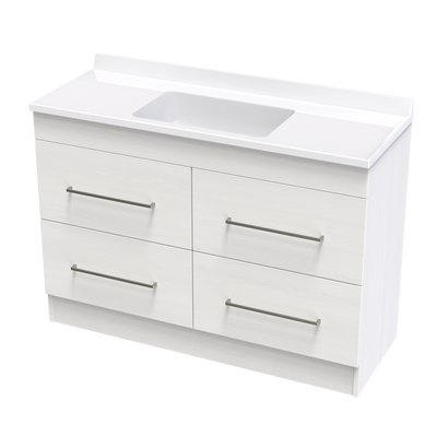 Cashmere Statesman 1200 4 Drawer Floor Vanity