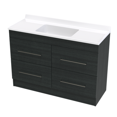 Cashmere Statesman 1200 4 Drawer Floor Vanity