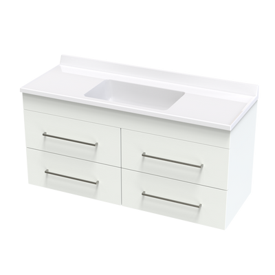 Cashmere Statesman 1200 4 Drawer Wall Vanity