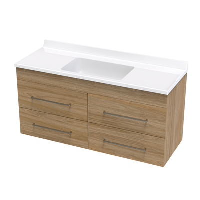 Cashmere Statesman 1200 4 Drawer Wall Vanity